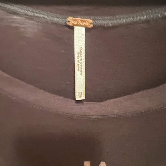 Free People Black fringe Luna Shirt sz XS - Picture 5 of 5